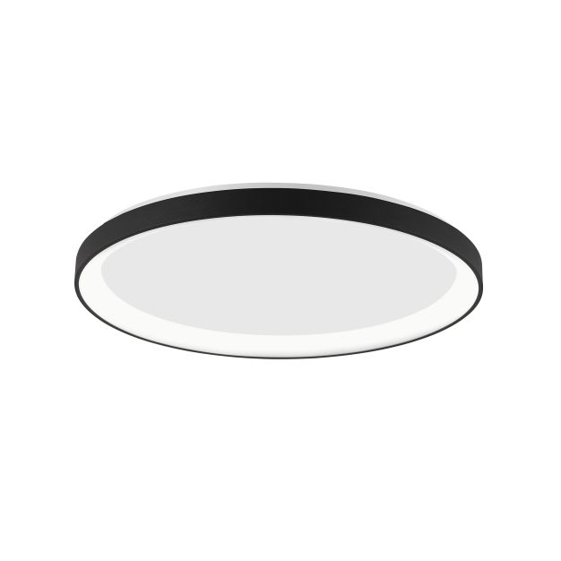 Nova Luce Pertino - plafonnier - Ø 58 x 6 cm - 48W LED dimmable incl. - noir sable