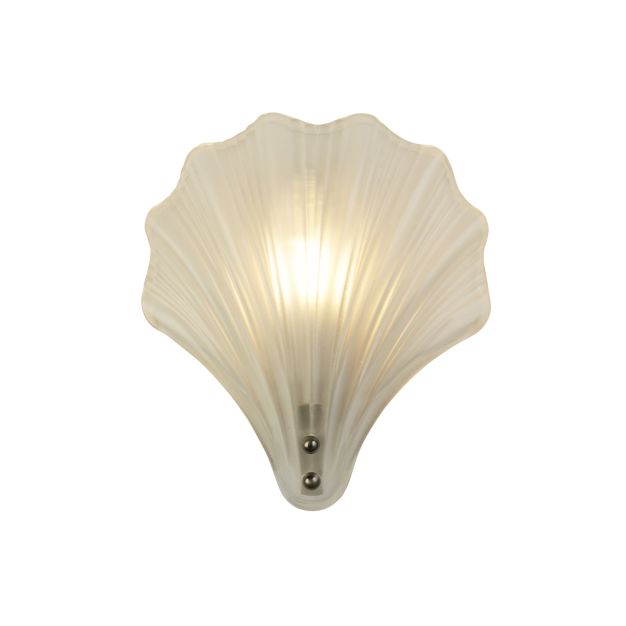 Searchlight Shell - applique murale - 20 x 22 cm - IP44 - argent satiné