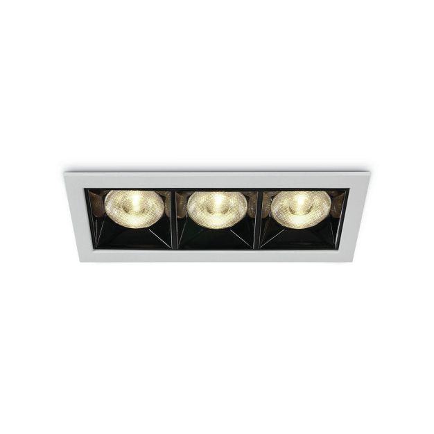 ONE Light Mirror Square Boxes - spot encastré - 130 x 54 mm, 124 x 45 mm taille d'encastrement - 12W LED incl. - blanc