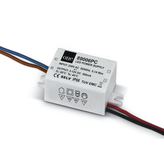 ONE Light driver mini series - 230V - 500mA - 1.5-6W - IP66 - non dimmable