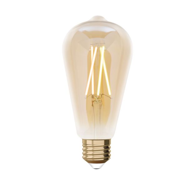 Lutec Smart LED bulb - Lutec Connect - Ø 6,4 x 14 cm - E27 - 7,5W - fonction dimming via app - 2200 à 5500K - ambre