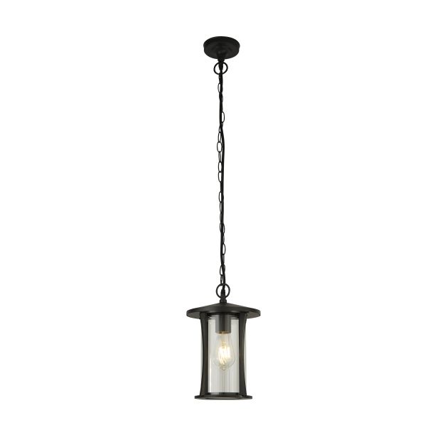 Searchlight Pagoda - lampe suspendue d'extérieur - Ø 20 x 102 cm - IP44 - noir