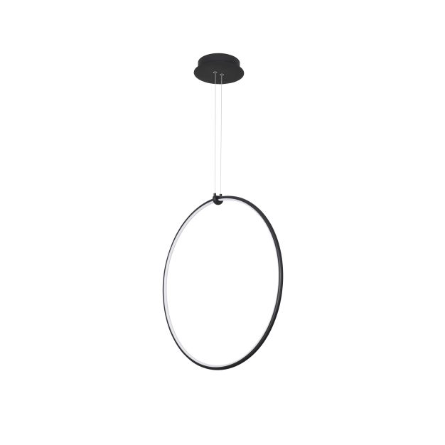 Nova Luce Ring - lampe suspendue - 68 x 21 x 120 cm - 28W dimmable LED incl - sand black