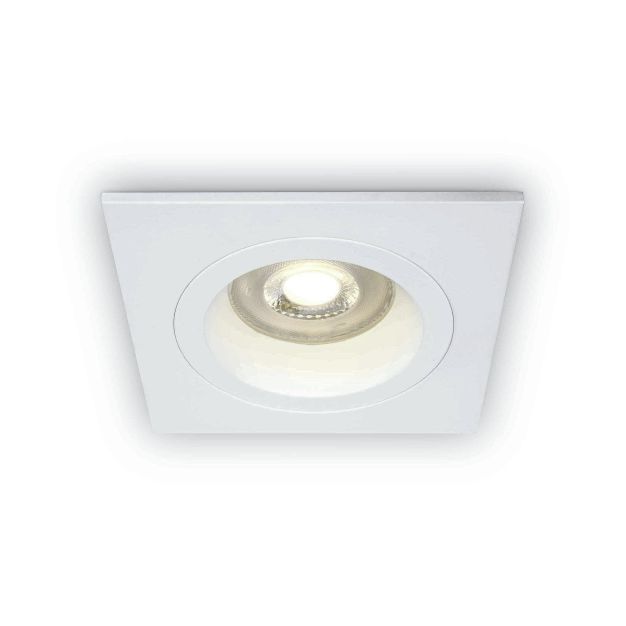 ONE Light Dark Light Range - spot encastrable - 95 x 95 mm, Ø 78 mm encastrable - blanc