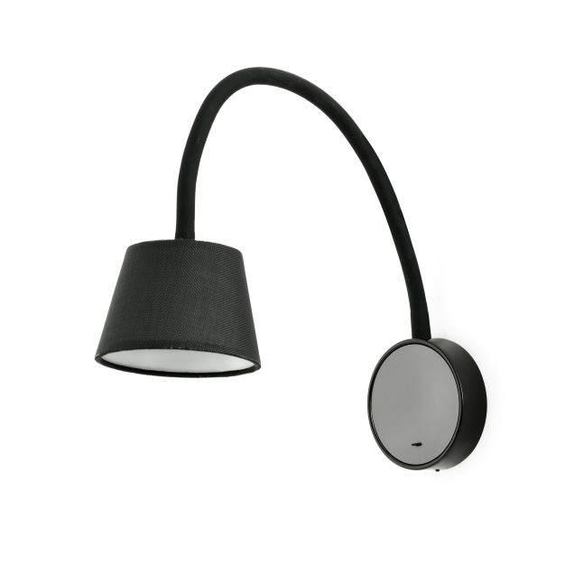 Faro Blome - applique murale avec interrupteur - 11 x 41 x 18,8 cm - 3W LED incl. - noir mat