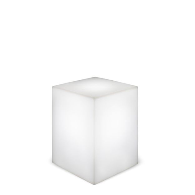 New Garden Cuby 53 - lampe de table extérieure avec câble - 43 x 43 x 53 cm - 7W LED incl. - IP65 - blanc