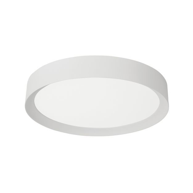 Nova Luce Luton - plafonnier - Ø 55 x 8,5 cm - 47W LED incl. - blanc sable et blanc mat