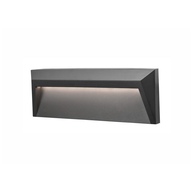 Nova Luce Luton - applique d'extérieur - 23 x 3,3 x 8 cm - 1,6W LED incl. - IP65 - gris foncé