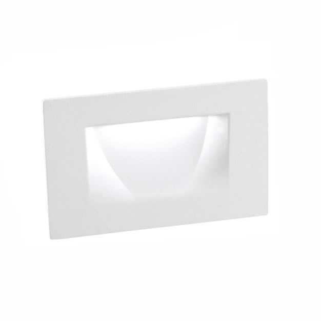 Nova Luce Krypton - applique encastrée - 11 x 6 x 7 cm - 3W LED incl. - IP54 - blanc