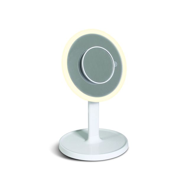 ONE Light - miroir de table avec bouton tactile - Ø 20 x 34 cm - 7W LED dimmable incl. - blanc