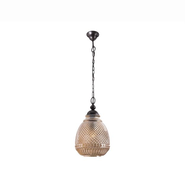 Nova Luce Toulon - lampe suspendue - Ø 27 x 120 cm - ambre