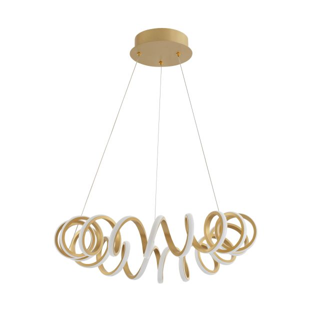 Nova Luce Zinia - lampe suspendue - Ø 60 x 150 cm - 45W LED incl. - sand gold