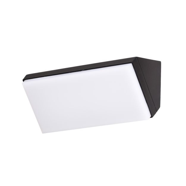 Nova Luce Keen - applique murale d'extérieur - 18 x 9 x 9 cm - 12W LED incl. - IP65 - noir et blanc