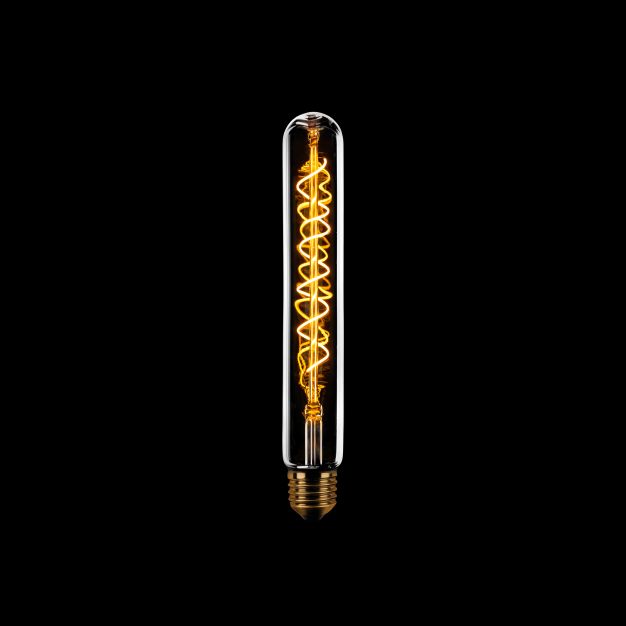 ETH Tube Spiral LED Filament - 18,5 cm - E27 - 3 niveaux de gradation - 7W - 2200K - transparent