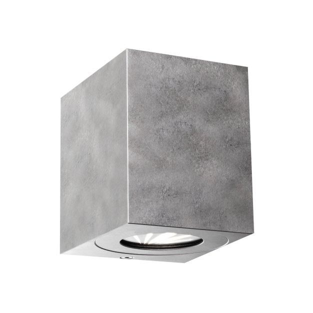 Nordlux Canto Kubi 2 - applique murale extérieure - 8,7 x 10,4 x 10 cm - 2 x 5W LED incl. - IP44 - métal galvanisé