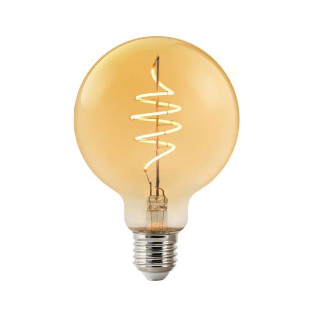 Nordlux Smart LED bulb - éclairage intelligent - Ø 9,5 x 13,7 cm - E27 - 4,7W - fonction de gradation via l'application - ambre