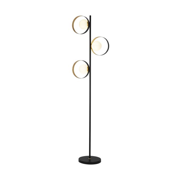 Searchlight Orbital - lampadaire - 148,5 x 40 x 23 cm - noir et or