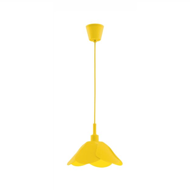 Nova Luce Udine - lampe suspendue - Ø 25 x 100 cm - jaune