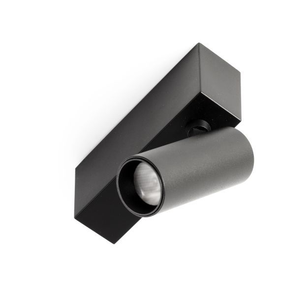 Faro Neso Hole - spot pour rail magnétique avec Casambi - Ø 3,5 x 10 x 8 cm - 5W LED blanc chaud (3000K) incl - 40° faisceau - noir