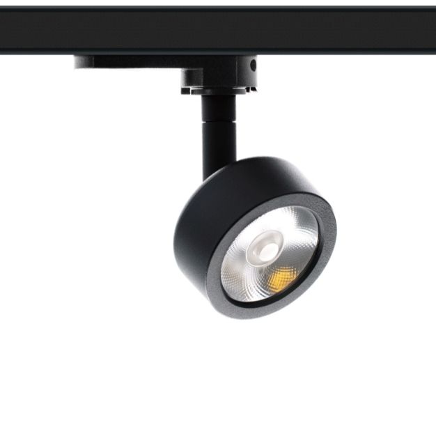 Century Italia Regia Mini - spot sur rail triphasé - Ø 5,8 x 12,3 cm - 7W LED incl. - 3000K - noir