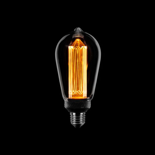 ETH Filament LED Edison ST64 - E27 - 3 niveaux de gradation - 5W - 1800K - titane fumé