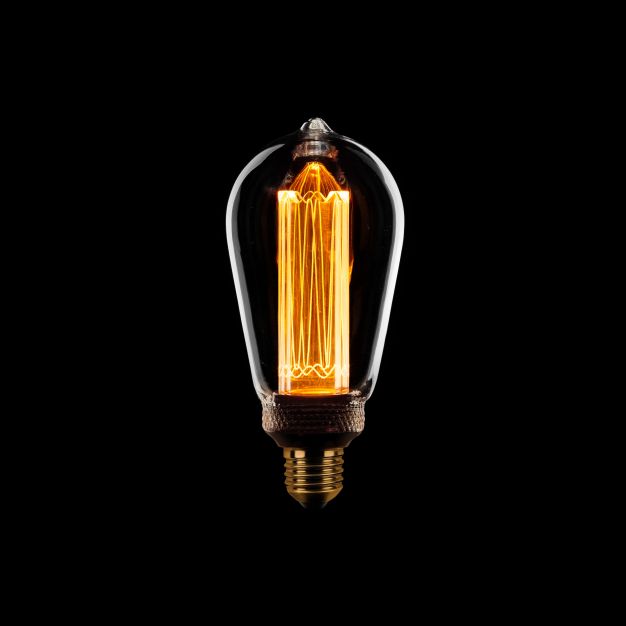 ETH Filament LED Edison - E27 - 3 niveaux de gradation - 5W - 1800K - transparent