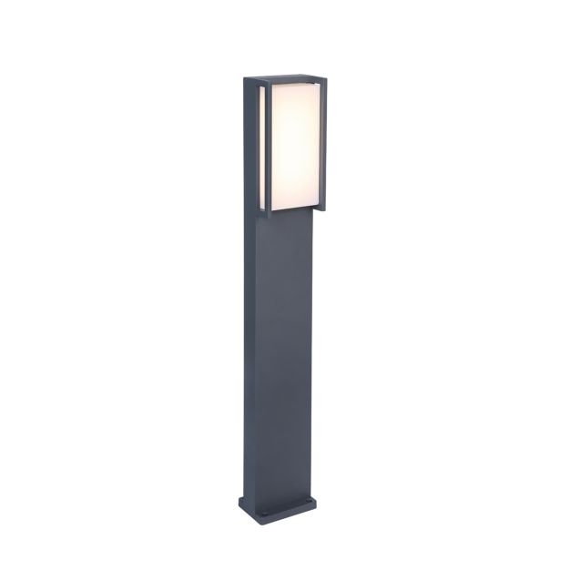 Lutec Qubo - lampe de jardin - 11 x 9 x 75 cm - 17,3W LED incl. - IP54 - gris foncé