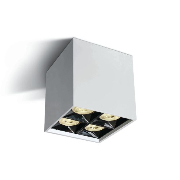 ONE Light Mirror Square Boxes - plafonnier - 8,5 x 8,5 x 8,8 cm - 15W LED incl. - blanc