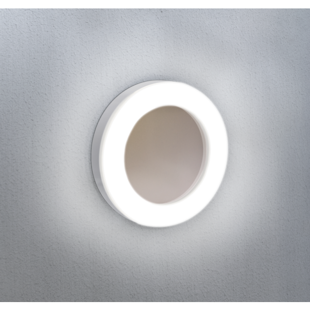 Century Italia Omnia - applique et plafonnier - Ø 19 x 4,1 cm - 6W LED incl. - IP65 - blanc avec or