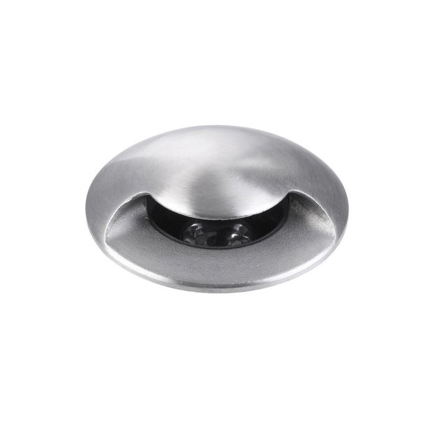 Nova Luce Bang - spot au sol pour l'extérieur - Ø 42 mm, 37 mm encastrable - 1W LED incl. - IP67 - nickel satiné