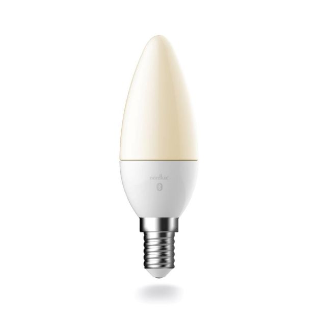 Nordlux Smart LED bulb - éclairage intelligent - Ø 3,5 x 10,7 cm - E14 - 4,7W - fonction de gradation et couleur de lumière réglable via l'appli - blanc.