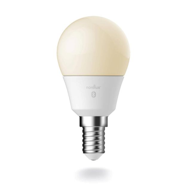 Nordlux Smart LED bulb - éclairage intelligent - Ø 4,5 x 8,7 cm - E14 - 4,7W - fonction de gradation et couleur de lumière réglable via l'appli - blanc.