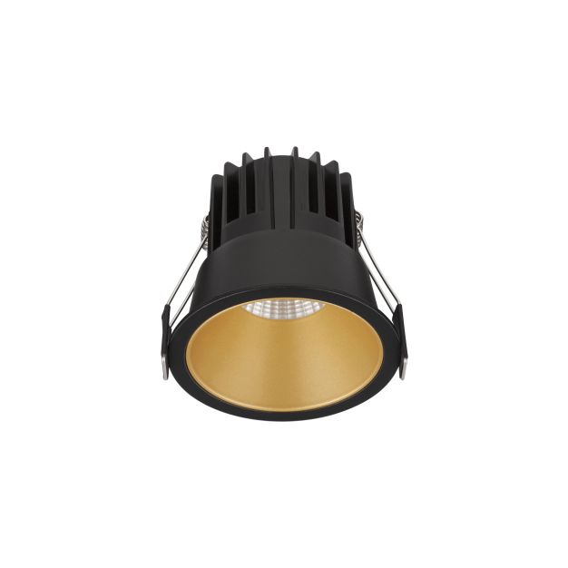 Nova Luce Luela - spot encastré - Ø 85 mm - taille d'encastrement 75 mm - 13W LED incl. - noir et or - 4000K