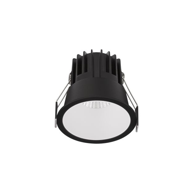 Nova Luce Luela - spot encastré - Ø 85 mm - taille d'encastrement 75 mm - 13W LED incl. - noir avec blanc - 3000K