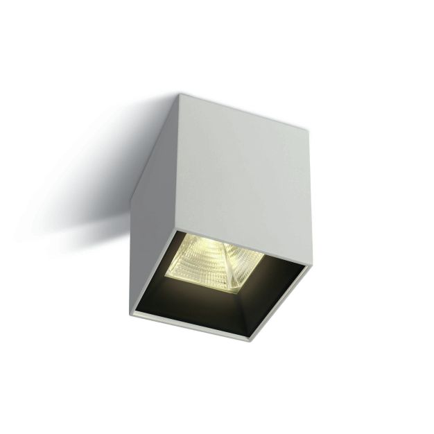 ONE Light Dark Light Pro Square Cylinders - spot en saillie 1L - 8 x 8 x 10,4 cm - 15W LED incl - blanc