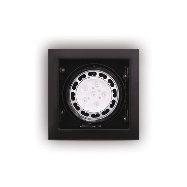Maxlight Matrix - spot encastrable 1L - 185 x 185 mm, 150 x 150 mm encastrable - noir