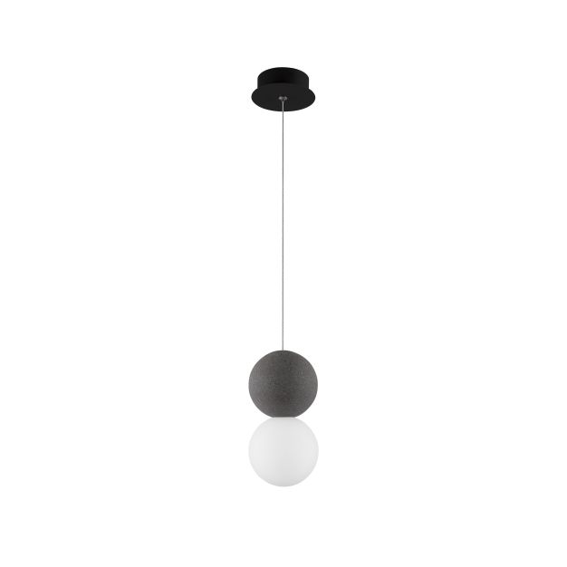 Nova Luce Zero - lampe suspendue - Ø 10 x 120 cm - gris