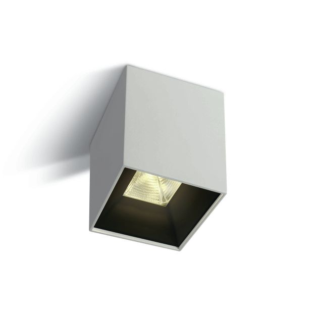 ONE Light Dark Light Pro Square Cylinders - spot en saillie 1L - 8 x 8 x 10,4 cm - 10W LED incl. - blanc