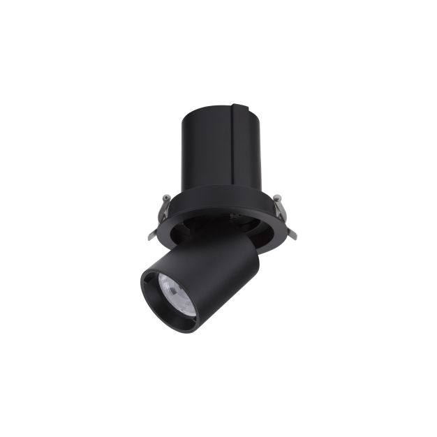 Nova Luce Naruto - spot à encastrer - Ø 90 mm à encastrer - 15W LED incl. - noir - couleur de lumière blanc chaud