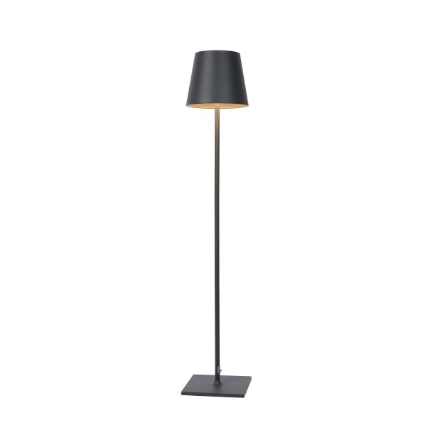 Lucide Justin - lampadaire - 150 cm - 4,5W dimmable LED incl - IP54 - noir