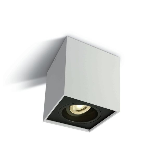 ONE Light GU10 Cylindres carrés ajustables - spot en saillie 1L - 9,6 x 9,6 x 12,5 cm - blanc