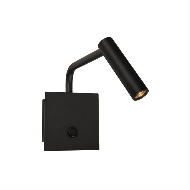 Nova Luce Sicily - applique murale avec interrupteur - 10 x 16 x 23 cm - 3W LED incl. - noir