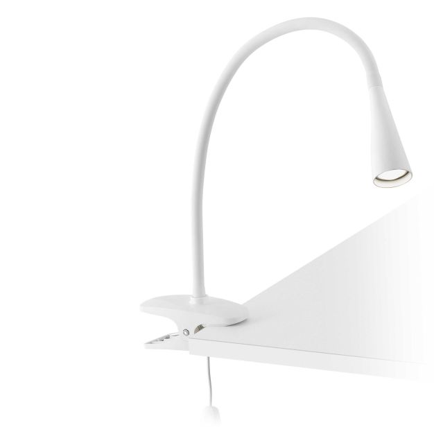 Faro Lena - lampe à pince - 6 x 38 x 37 cm - 3W LED incl - blanc mat