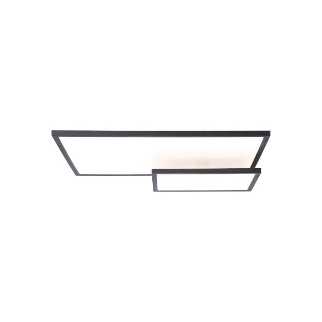 Brilliant Bility - plafonnier - 62 x 46,5 x 7,4 cm - 36W easyDim LED incl - blanc et noir