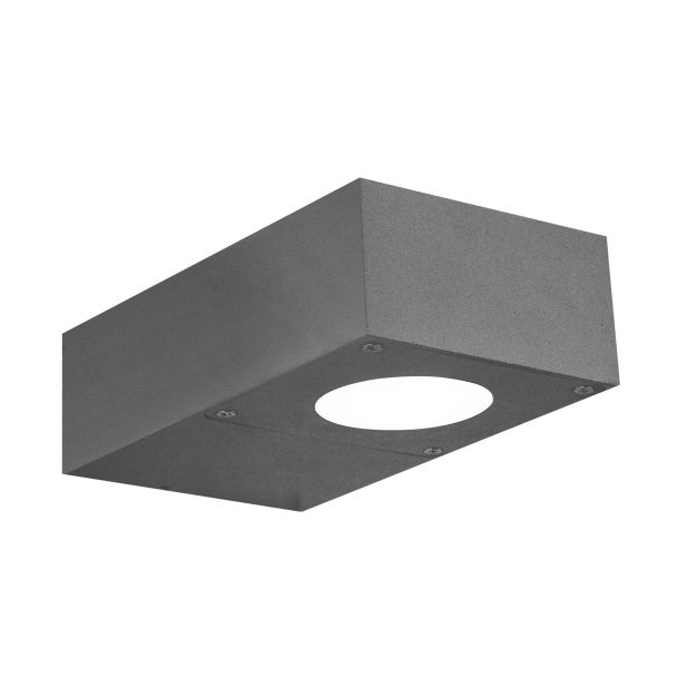 Nova Luce Apollo - applique d'extérieur - 8 x 15 x 4 cm - 6W LED incl. - IP54 - gris foncé