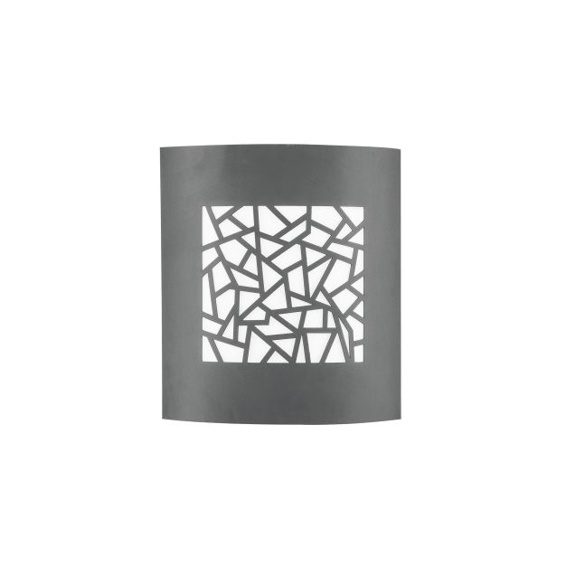 Nova Luce Zenith - applique d'extérieur - 23 x 9,5 x 26,4 cm - IP44 - gris foncé