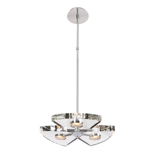 Maxlight Venus - lampe suspendue - Ø 41 x 74 cm - 3 x 40W halogène incl. - chrome