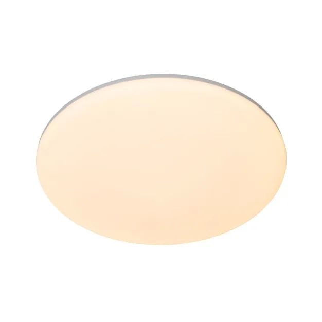 Lucide Olson - plafonnier - Ø 45 x 4,5 cm - 45W LED dimmable incl - opale et blanc