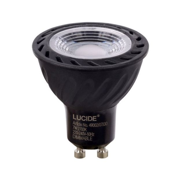 Spot LED dimmable - GU10 - 7W - 2700K - noir