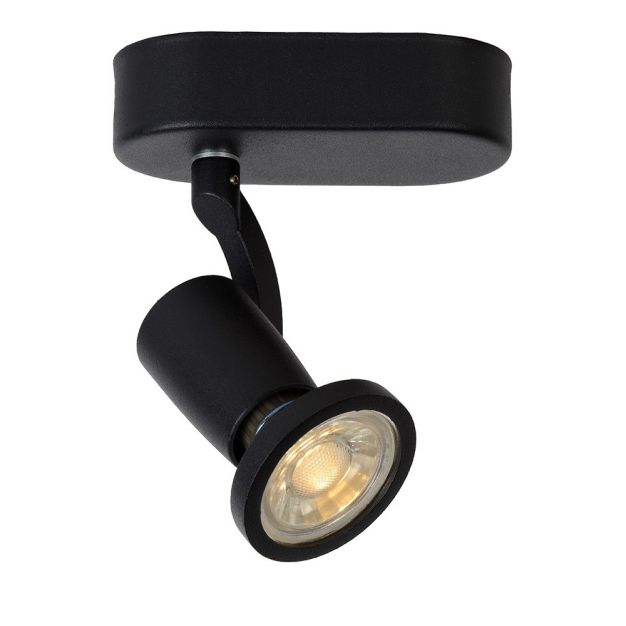 Lucide Jaster - spot en saillie - 11,7 x 6 x 15,5 cm - 5W LED incl - noir